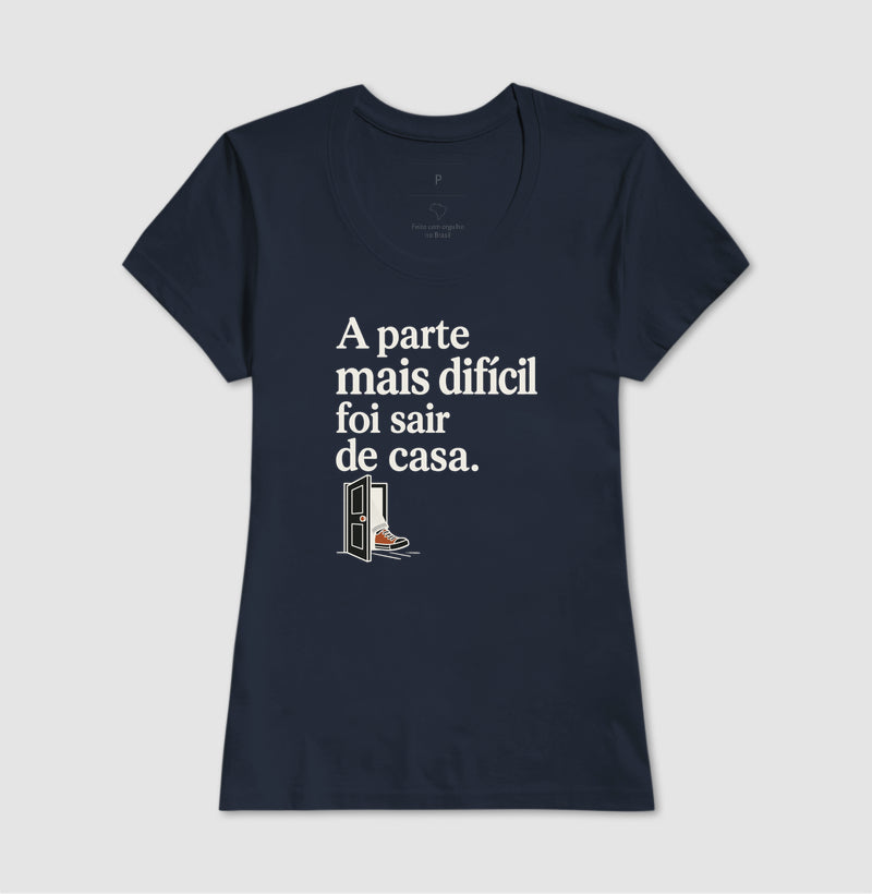 Camiseta Unissex - Coragem de Ir, Feminino, Marinho