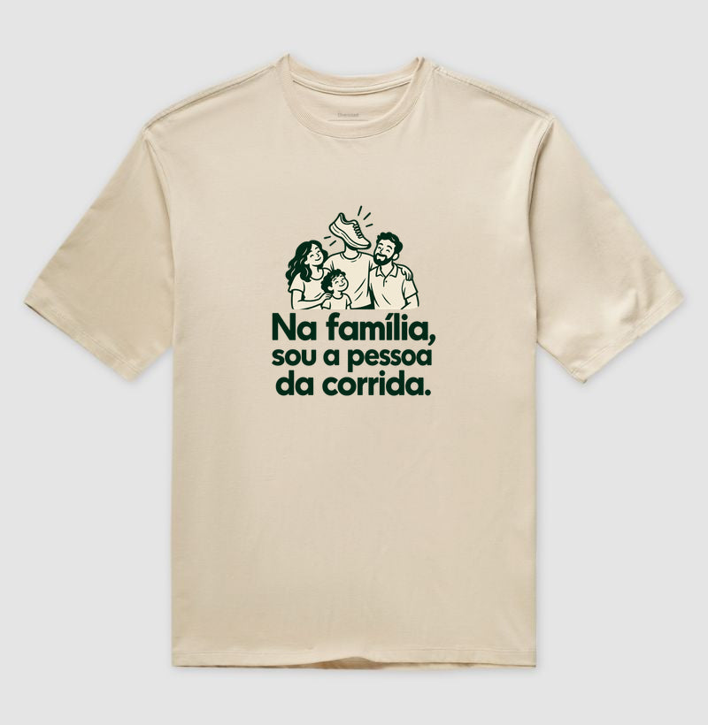 Camiseta Oversized - Sobrenome Corrida, Areia