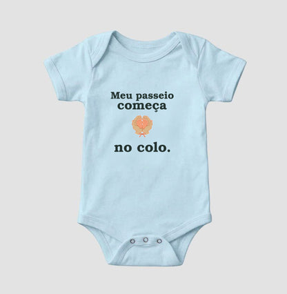Body Infantil - Começo no Colo, Azul Bebê