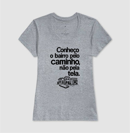 Camiseta Unissex - Caminho Sem Tela, Feminino, Cinza