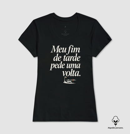 Camiseta Algodão Peruano - Noite de Esquina, Feminino, Preta