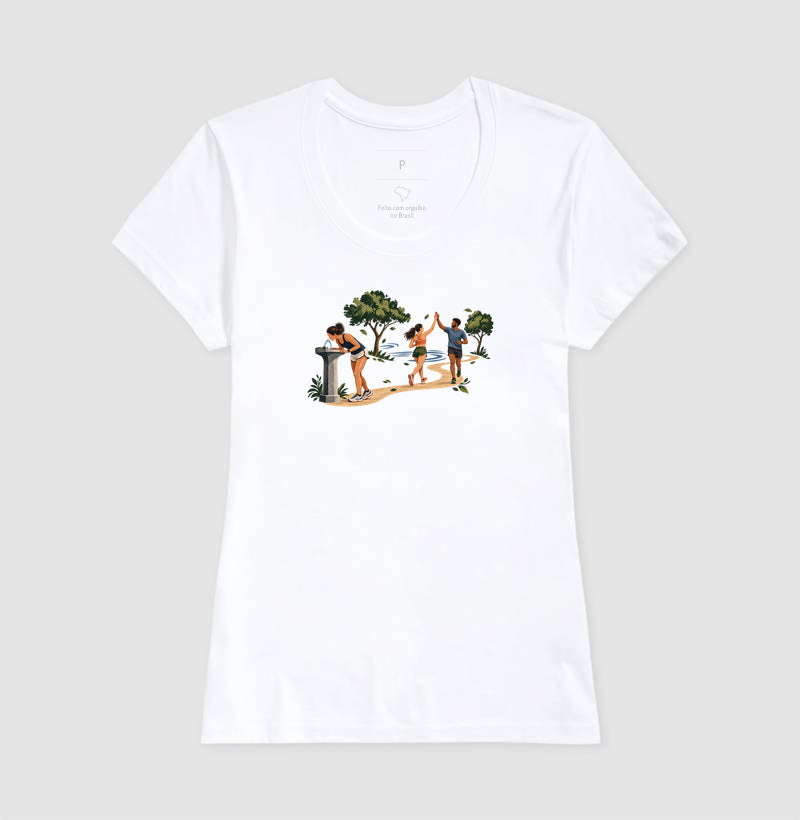 Camiseta Unissex - Primeiro Longão, Feminino, Branca
