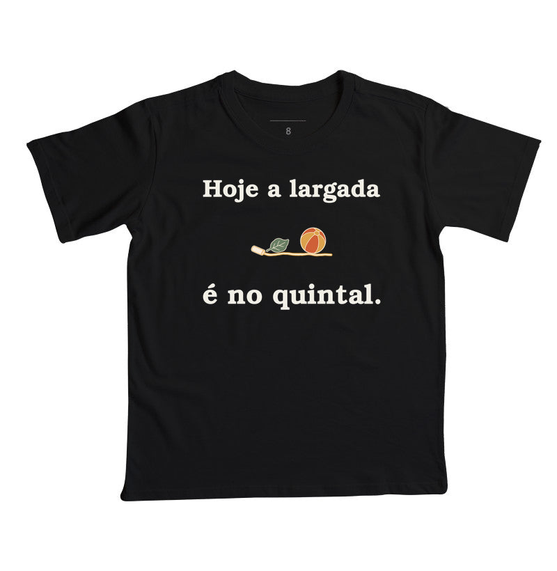 Camiseta Infantil - Largada do Quintal, Preta