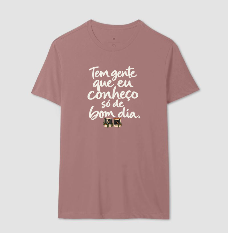 Camiseta Unissex - Bom Dia de Bairro, Masculino, Rosa