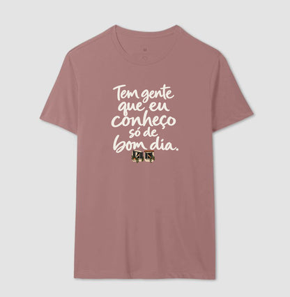 Camiseta Unissex - Bom Dia de Bairro, Masculino, Rosa