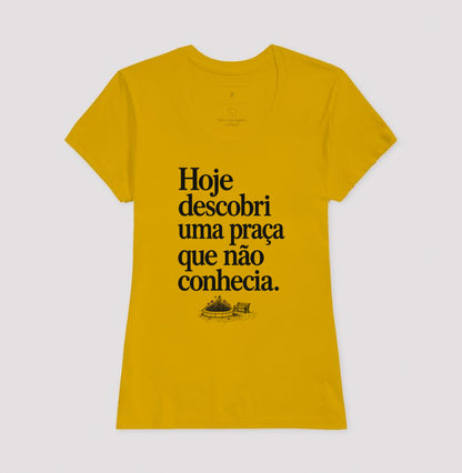 Camiseta Unissex - Praça Descoberta, Feminino, Amarelo