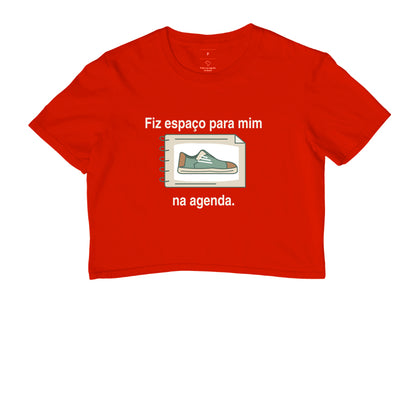 Cropped - Agenda com Espaço, Vermelho
