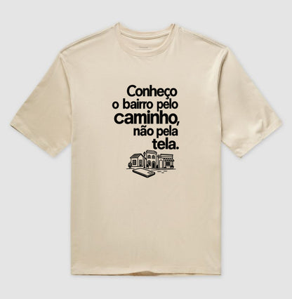 Camiseta Oversized - Caminho Sem Tela, Areia
