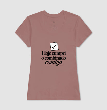 Camiseta Unissex - Pequeno Plano Cumprido — Rosa — Feminino