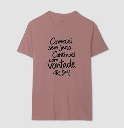 Camiseta Unissex - Outro Começo, Masculino, Rosa