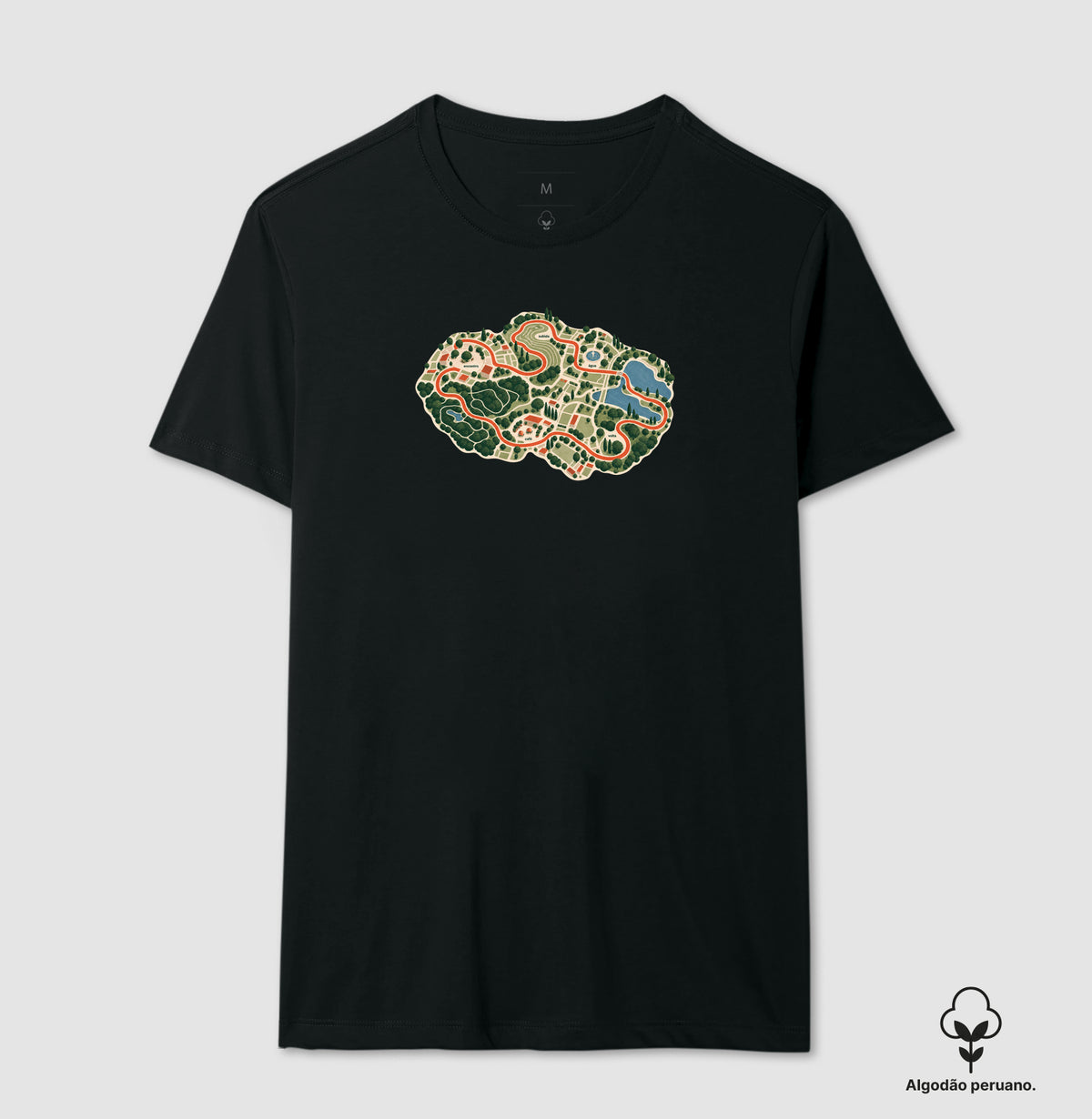 Camiseta Algodão Peruano - Mapa do Corre