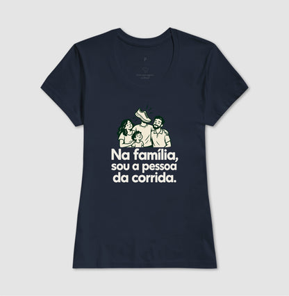 Camiseta Unissex - Sobrenome Corrida, Feminino, Marinho