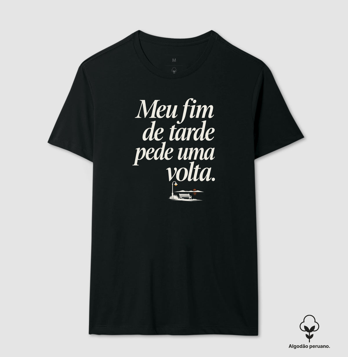 Camiseta Algodão Peruano - Noite de Esquina, Masculino, Preta