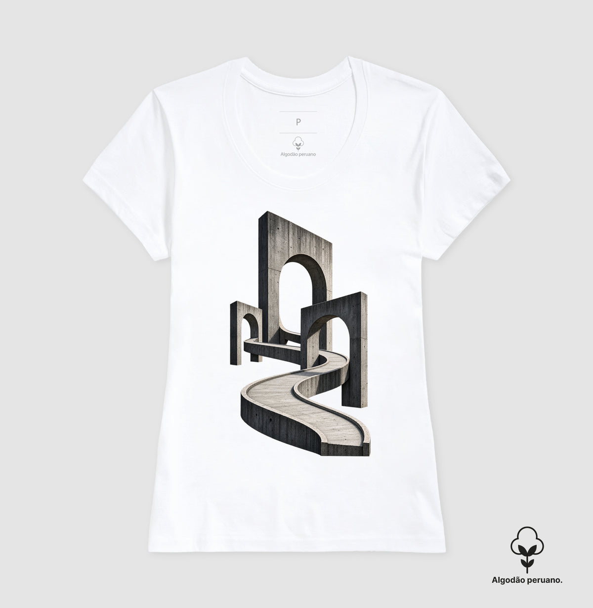 Camiseta Algodão Peruano - Horizonte de Concreto