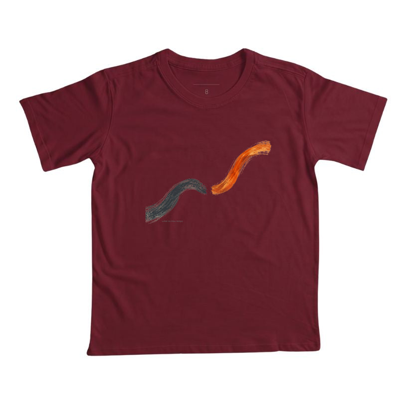 Camiseta Infantil - Voltei a Correr, Bordeaux