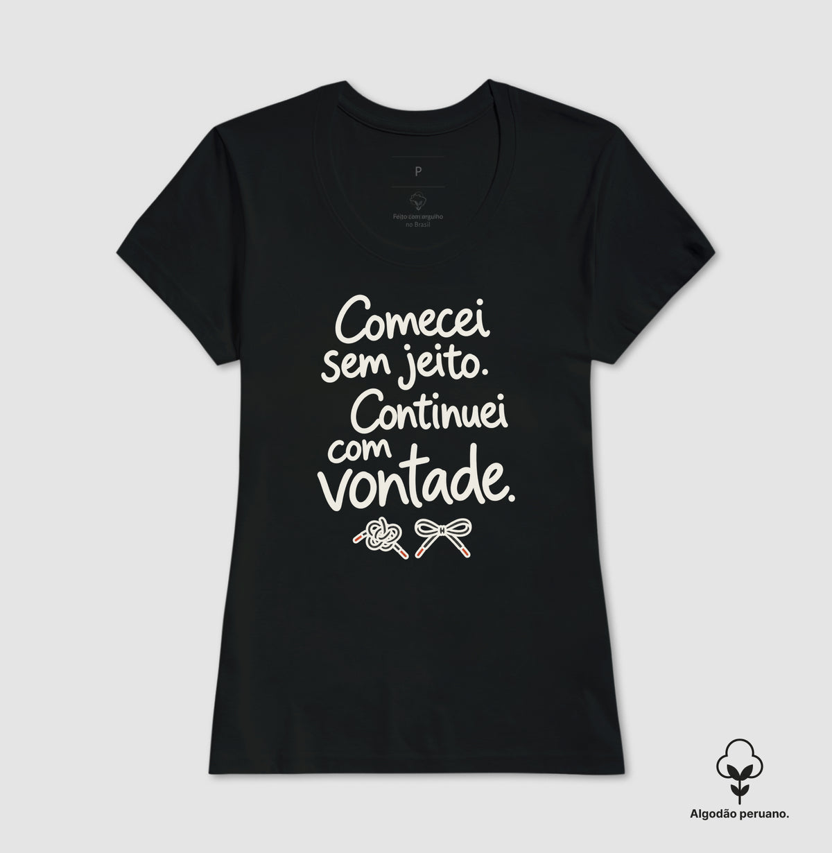 Camiseta Algodão Peruano - Outro Começo, Feminino, Preta