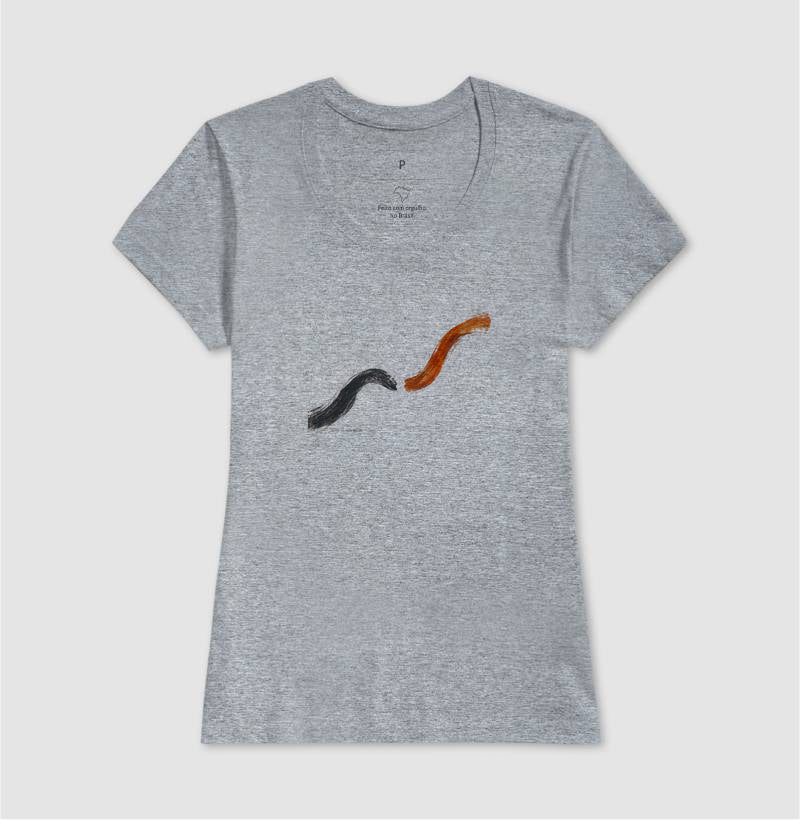 Camiseta Unissex - Voltei a Correr, Feminino, Cinza