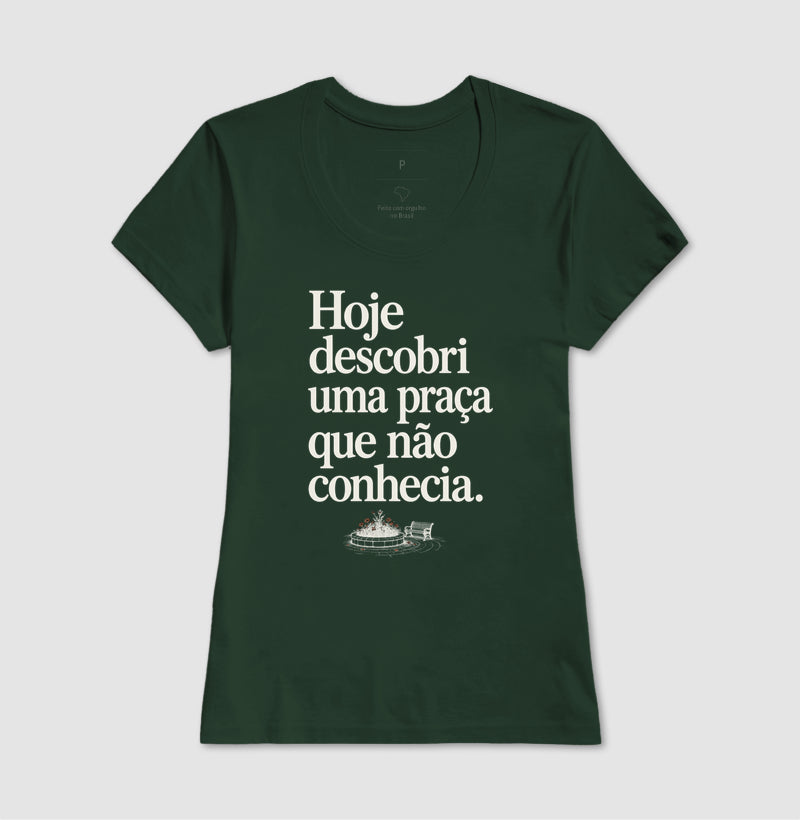Camiseta Unissex - Praça Descoberta, Feminino, Verde