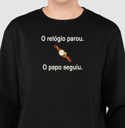 Suéter Moletom - Relógio e Papo