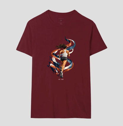Camiseta Unissex - Dentro da Maratona, Masculino, Bordeaux