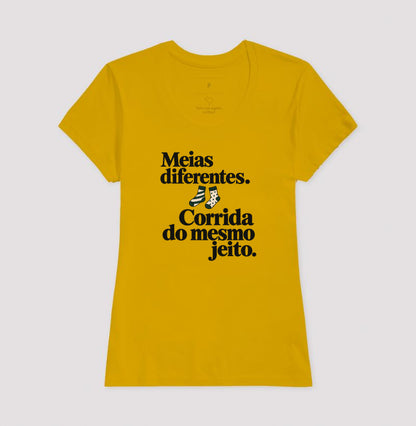 Camiseta Unissex - Par Diferente, Feminino, Amarelo
