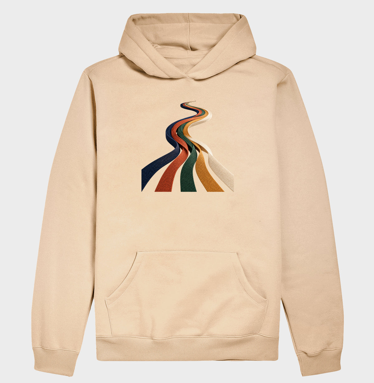 Hoodie Moletom - Quilômetros Compartilhados, Bege