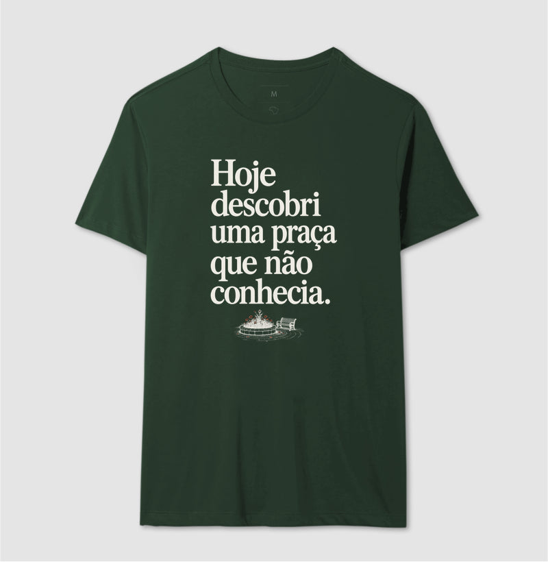 Camiseta Unissex - Praça Descoberta, Masculino, Verde