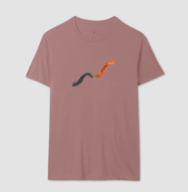 Camiseta Unissex - Voltei a Correr, Masculino, Rosa