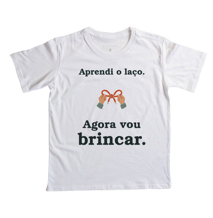 Camiseta Infantil - Laço Aprendido, Branca