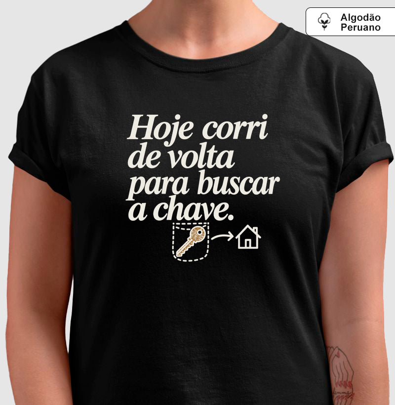 Camiseta Algodão Peruano - Chave Esquecida