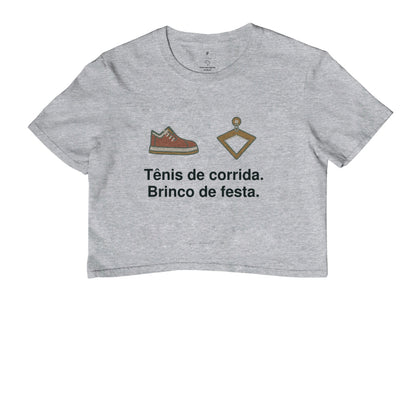 Cropped - Tênis e Festa, Cinza