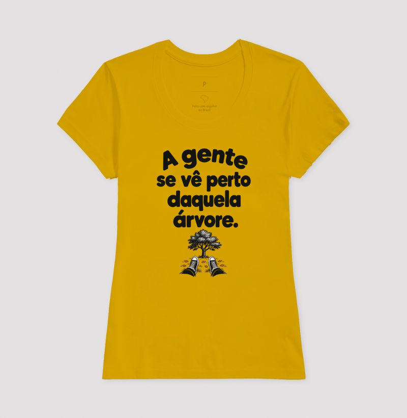Camiseta Unissex - Ponto de Encontro, Feminino, Amarelo