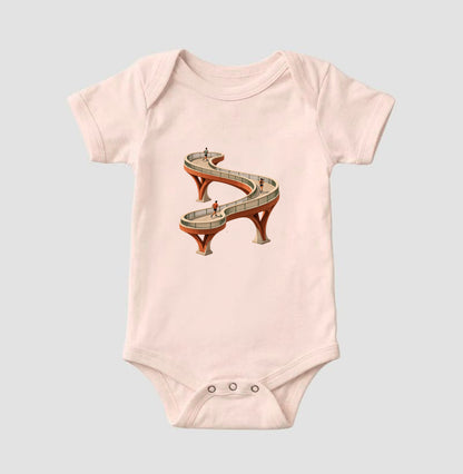Body Infantil - Pontes e Voltas, Rosa Bebê