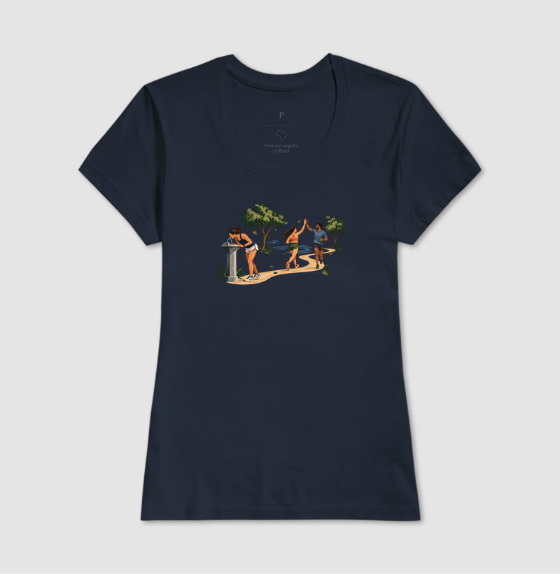 Camiseta Unissex - Primeiro Longão, Feminino, Marinho