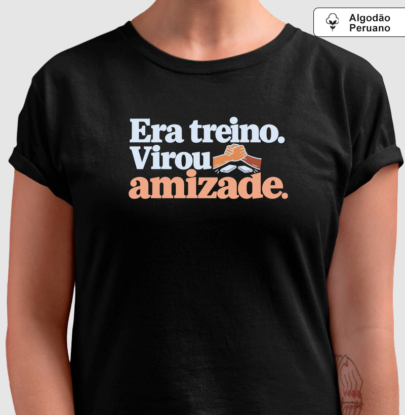 Camiseta Algodão Peruano - Amizade Salva