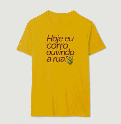Camiseta Unissex - Música Guardada, Masculino, Amarelo