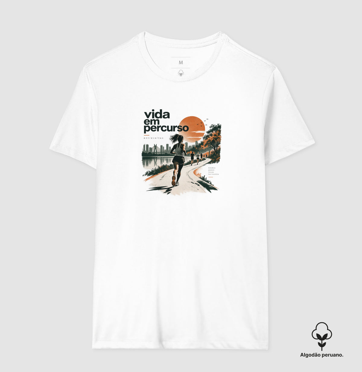 Camiseta algodão peruano - Vida em Percurso
