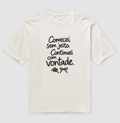 Camiseta Oversized - Outro Começo, Off White