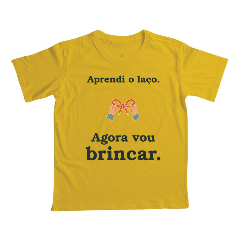 Camiseta Infantil - Laço Aprendido, Amarelo