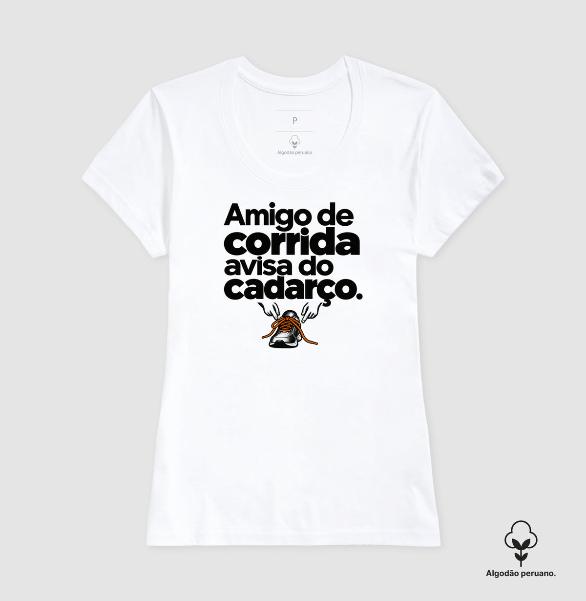 Camiseta Algodão Peruano - Cuidado Pequeno