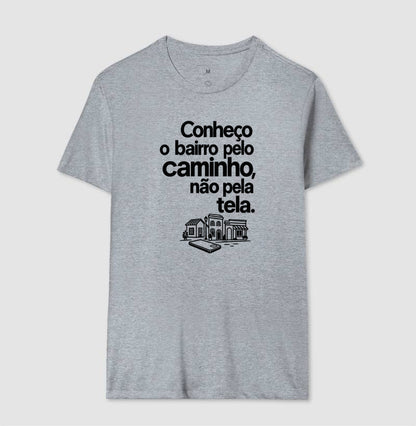 Camiseta Unissex - Caminho Sem Tela, Masculino, Cinza