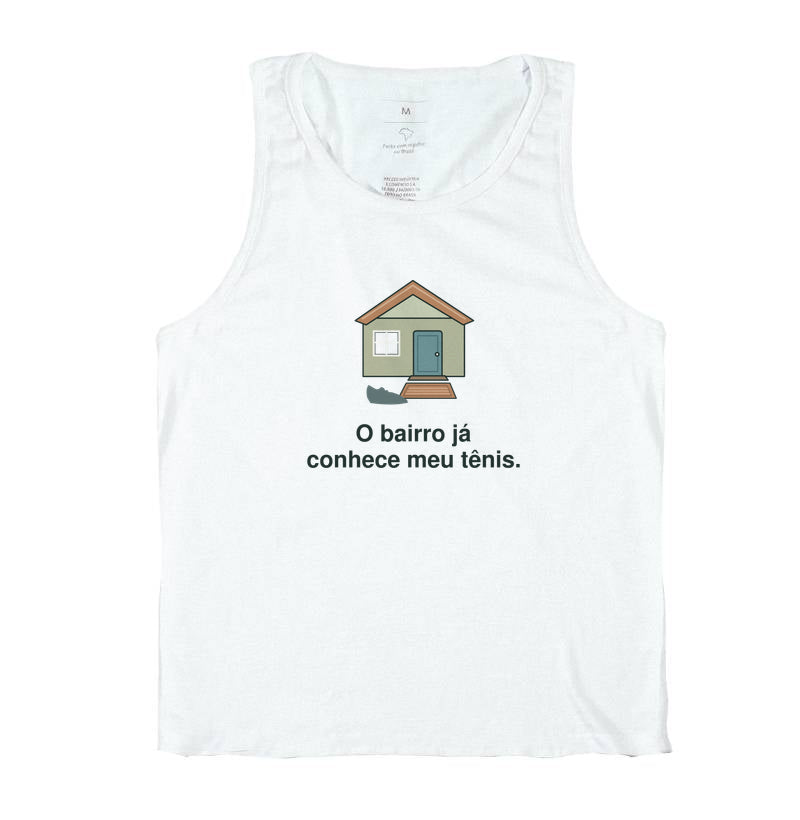 Regata Unissex - Conhecido no Bairro, Branca
