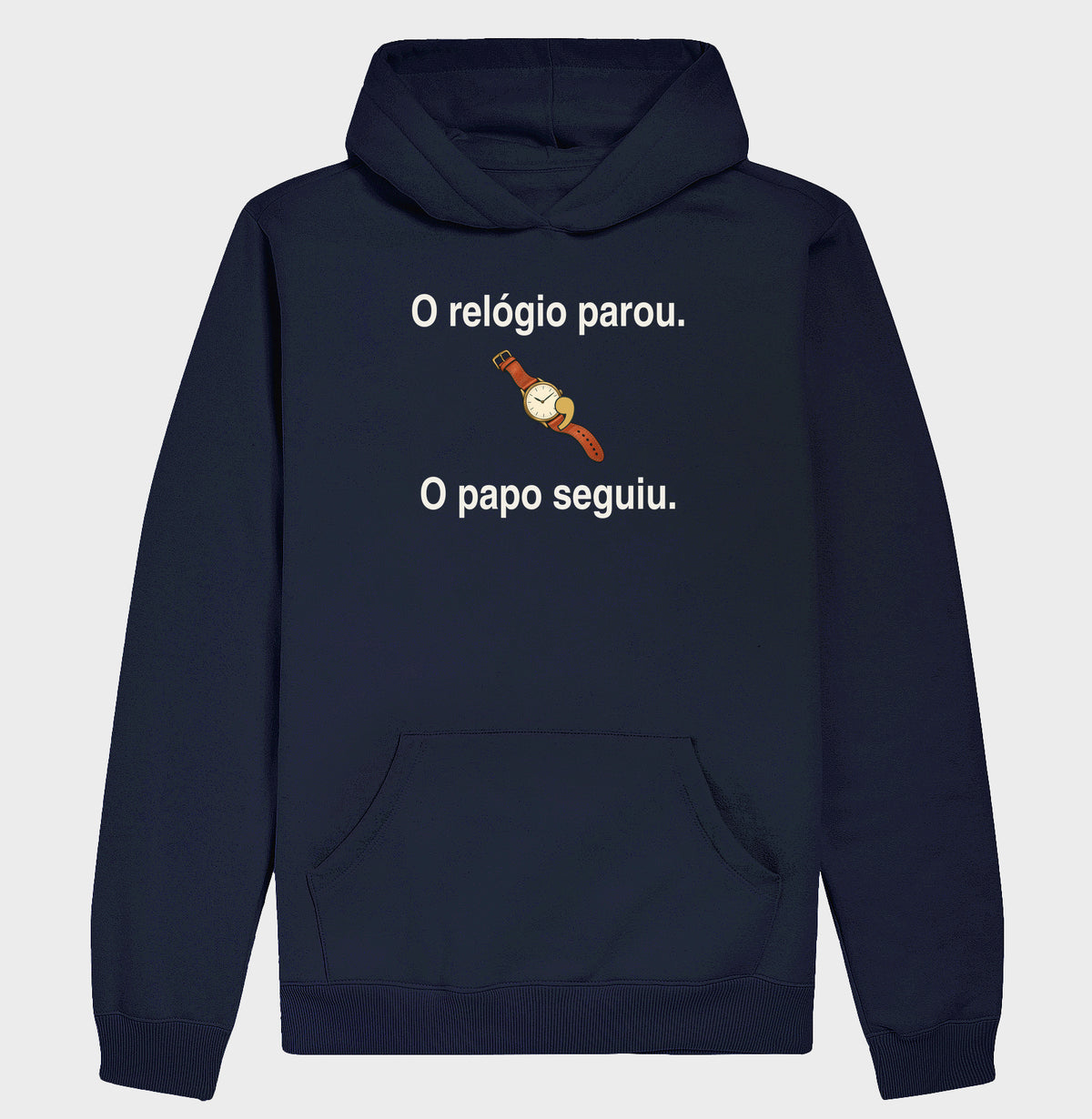 Moletom com Capuz - Relógio e Papo, Marinho