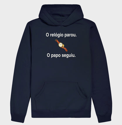 Moletom com Capuz - Relógio e Papo, Marinho