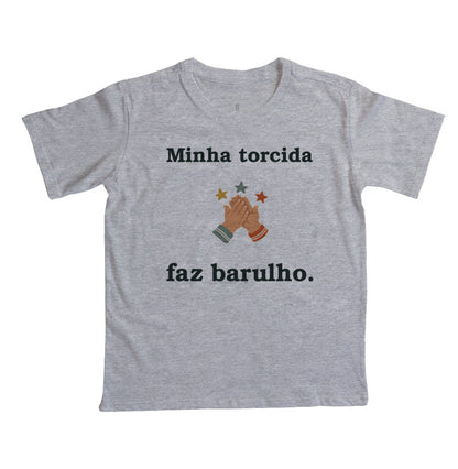 Camiseta Infantil - Torcida Barulhenta, Cinza