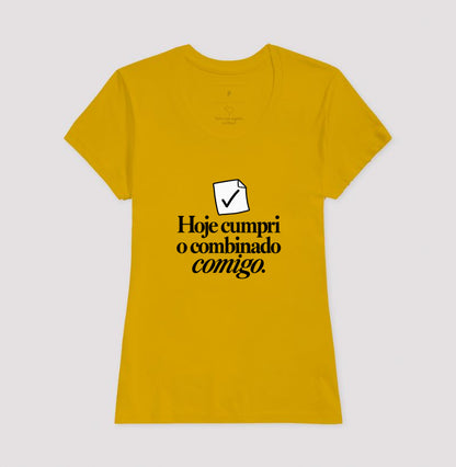 Camiseta Unissex - Pequeno Plano Cumprido — Amarelo — Feminino