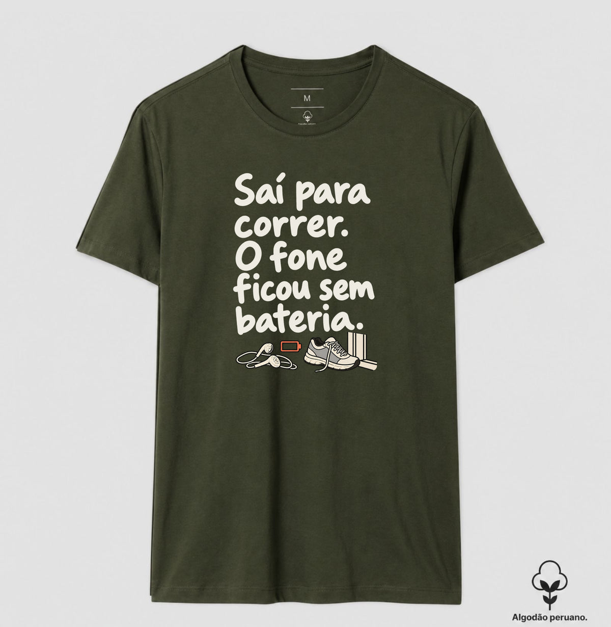 Camiseta Algodão Peruano - Fone Sem Carga