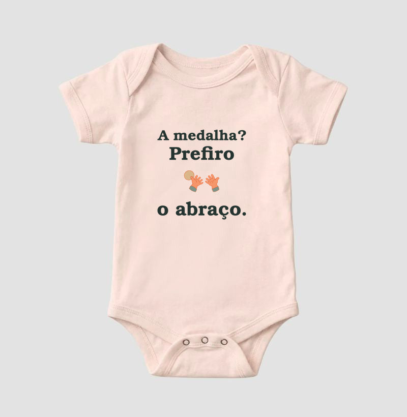 Body Infantil - Prêmio de Colo, Rosa Bebê