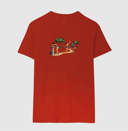 Camiseta Unissex - Primeiro Longão, Masculino, Vermelho