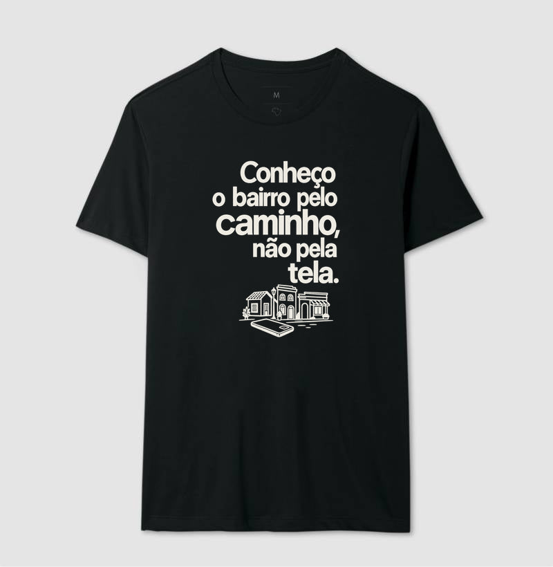 Camiseta Unissex - Caminho Sem Tela, Masculino, Preta